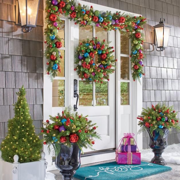 Как украсить двор к Новому году своими руками: фото и варианты красивого оформления частного дома снаружи